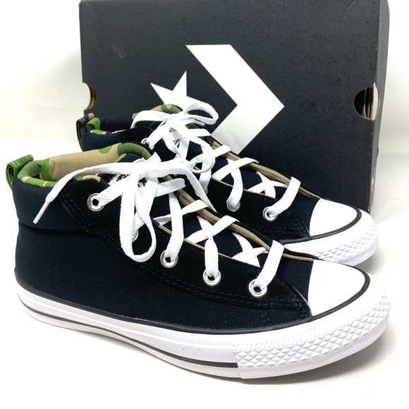 Converse CTAS STREET MID Top Canvas Black Camo Wmn - Picture 6 of 10